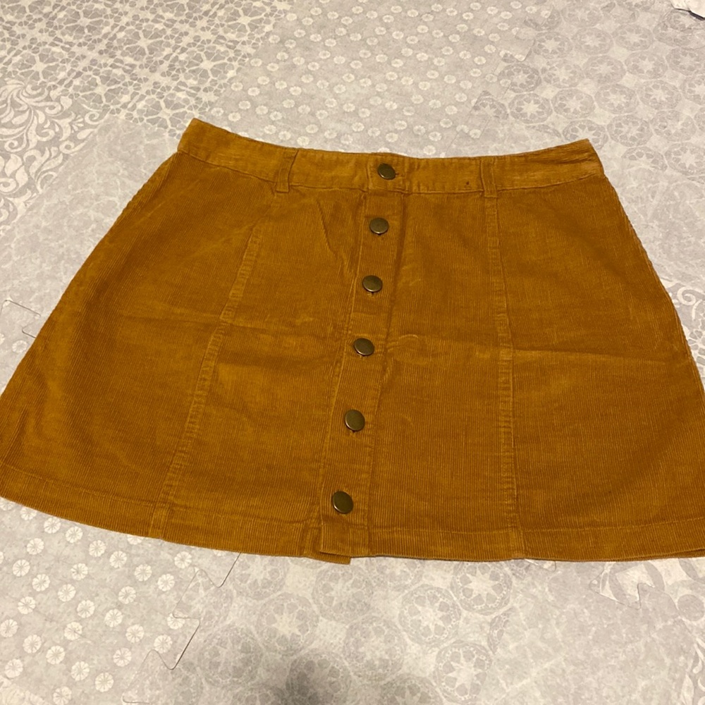 Tan Corduroy Skirt